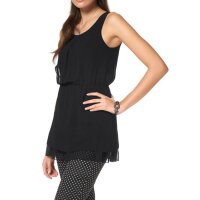 Chiffon-Blusentop, schwarz