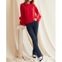 Blusenshirt m. Volants, rot