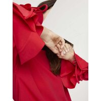 Blusenshirt m. Volants, rot