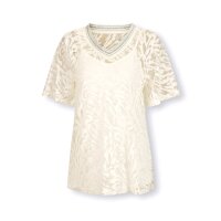 Designer-Ausbrennershirt m. Top, champagner