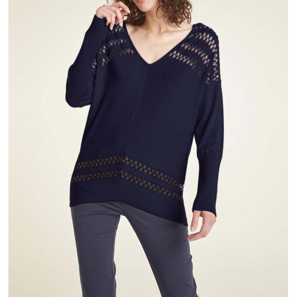 Oversizeowy sweter, granatowy
