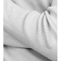 Marken-Rippenpullover, silbergrau