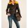 Lammnappalederjacke m. Webpelz, braun