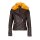 Lammnappalederjacke m. Webpelz, braun
