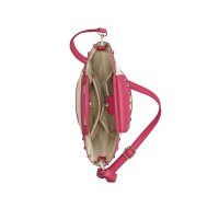 Handtasche m.Nietenverzierung, natur-pink