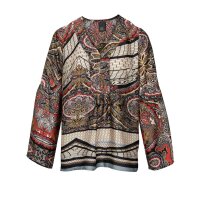 Satinbluse, bunt