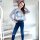 Marken-Sweatshirt, grau-blau