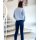 Marken-Sweatshirt, grau-blau