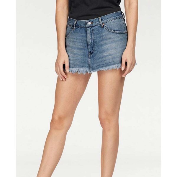 Marken-Jeans-Minirock, blau-used