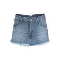 Marken-Jeans-Minirock, blau-used