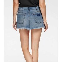 Marken-Jeans-Minirock, blau-used