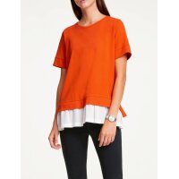 Designer-Jerseyshirt, orange-ecru