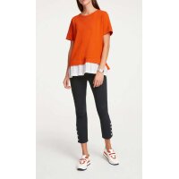 Designer-Jerseyshirt, orange-ecru