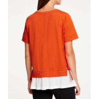 Designer-Jerseyshirt, orange-ecru
