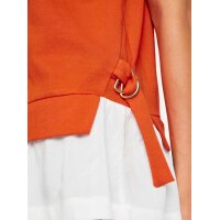 Designer-Jerseyshirt, orange-ecru