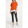 Designer-Jerseyshirt, orange-ecru