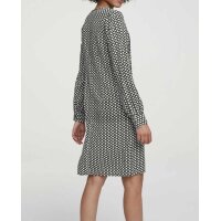 Print dress, black-offwhite