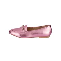 Leather slipper, rosé-metalic
