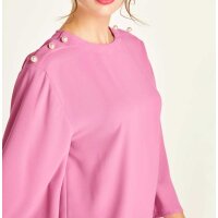 Blouse with beads, rosé