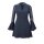 Blouse with lace, midnight blue