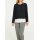 Two-in-one blouse with ornamental chain, black-white