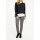 Two-in-one blouse with ornamental chain, black-white
