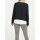 Two-in-one blouse with ornamental chain, black-white