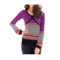 Pullover, lila-bunt