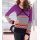Pullover, lila-bunt