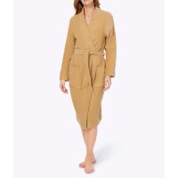 Damen-Bademantel in Velours-Qualität, camel