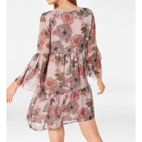 Designer-Chiffonkleid, rosé-bunt