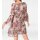 Designer-Chiffonkleid, rosé-bunt