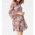 Designer-Chiffonkleid, rosé-bunt