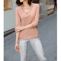 Shirt m. Spitze, nude
