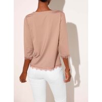 Shirt m. Spitze, nude