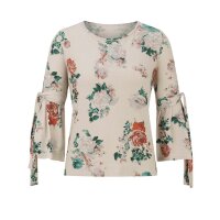 Druckshirt, creme-bunt