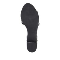 Sandal with strass, black-silver coloured