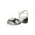 Sandal with strass, black-silver coloured
