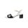 Sandal with strass, black-silver coloured