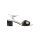 Sandal with strass, black-silver coloured