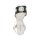 Sandal with strass, black-silver coloured
