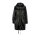 Designer-Knautschlack-Parka, schwarz