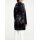 Designer-Knautschlack-Parka, schwarz