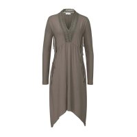 Dress with fringes, olive