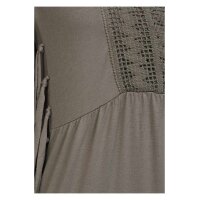Dress with fringes, olive