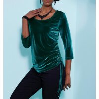 3/4-Arm-Samtshirt, petrol