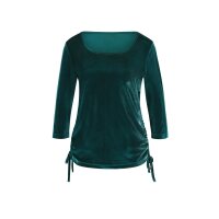 3/4-Arm-Samtshirt, petrol