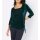 Cropped sleeve velvet shirt, petrol