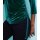 Cropped sleeve velvet shirt, petrol