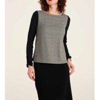 Designer-Shirt, schwarz-offwhite